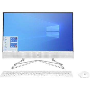 PC de Bureau HP AIO Touch /i3-1125G4 /jusqu'à 3,7 GHz /4 Go /256 Go SSD /Blanc /21.5" /Intégré /FHD /Windows 10 Famille